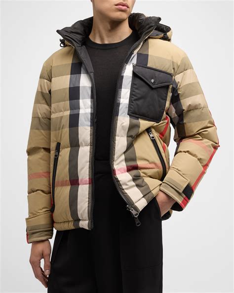 burberry short puffer jacket|Burberry puffer jacket men.